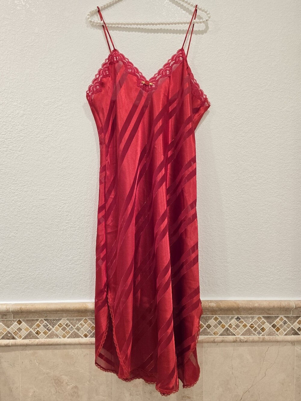 Vintage Deena Red Nightgown L
